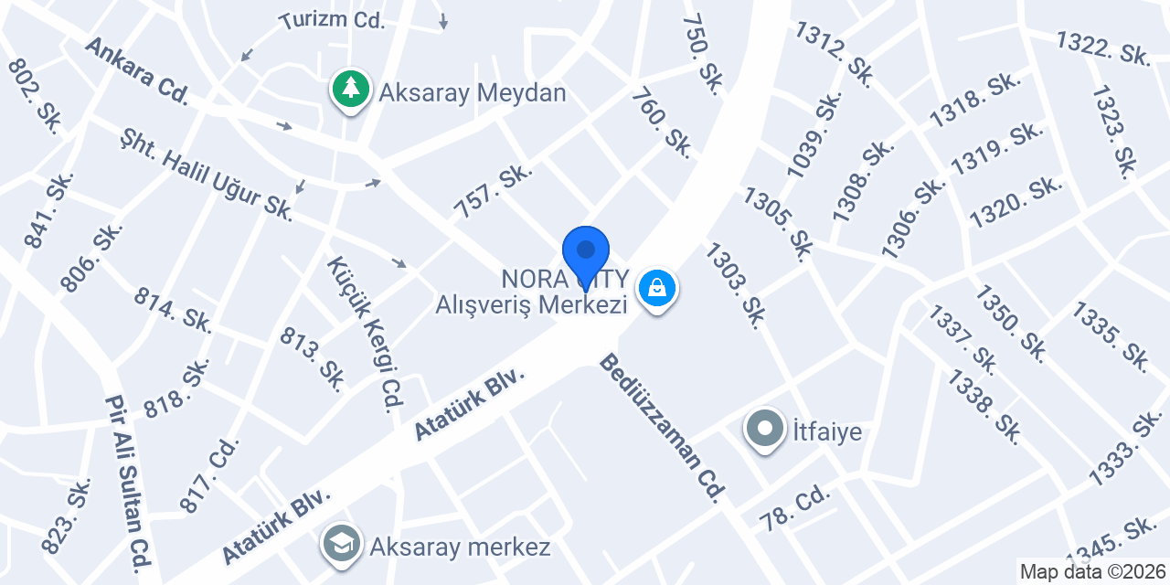 Akbank Aksaray Şubesi konumu