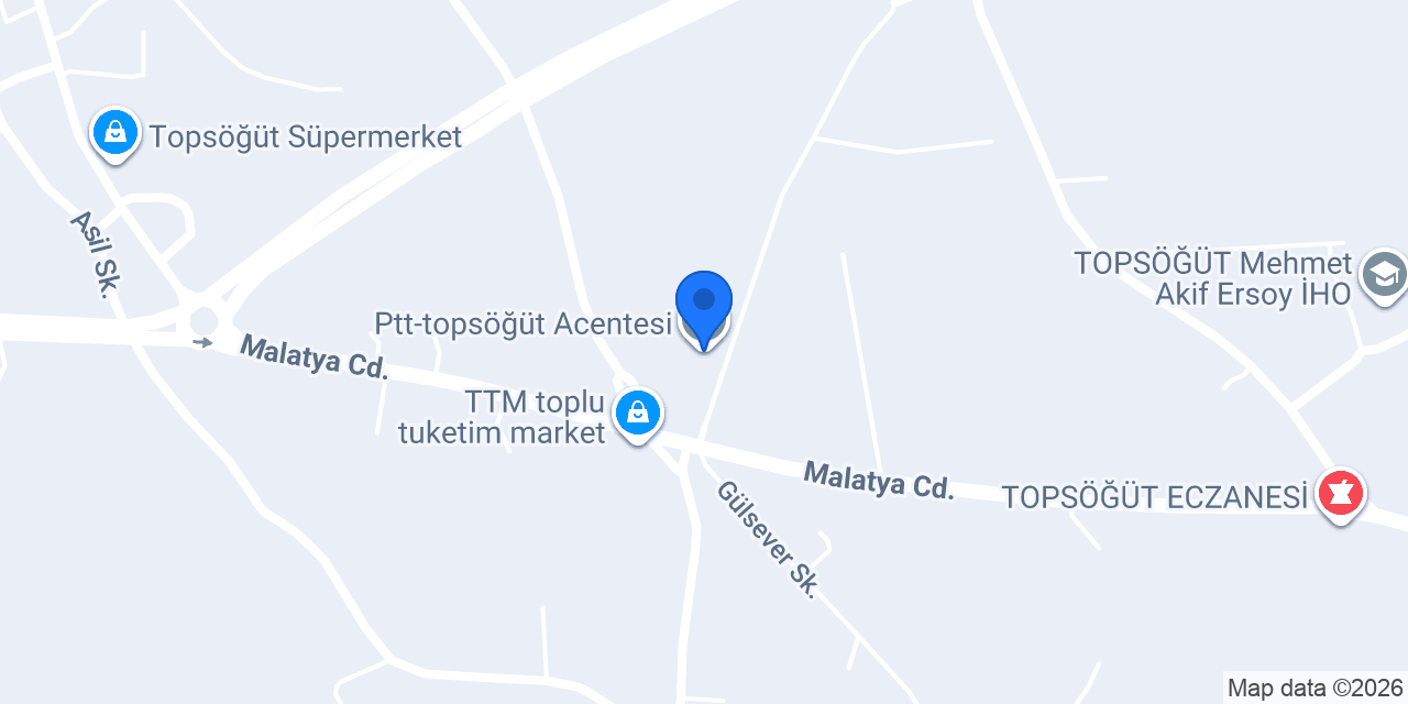 Ptt-topsöğüt Acentesi konumu