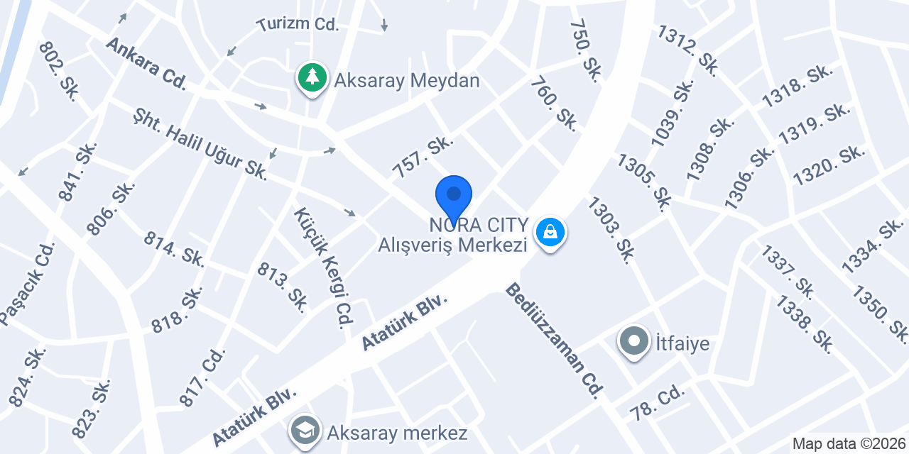 Aksaray Anadolu Sürücü Kursu konumu