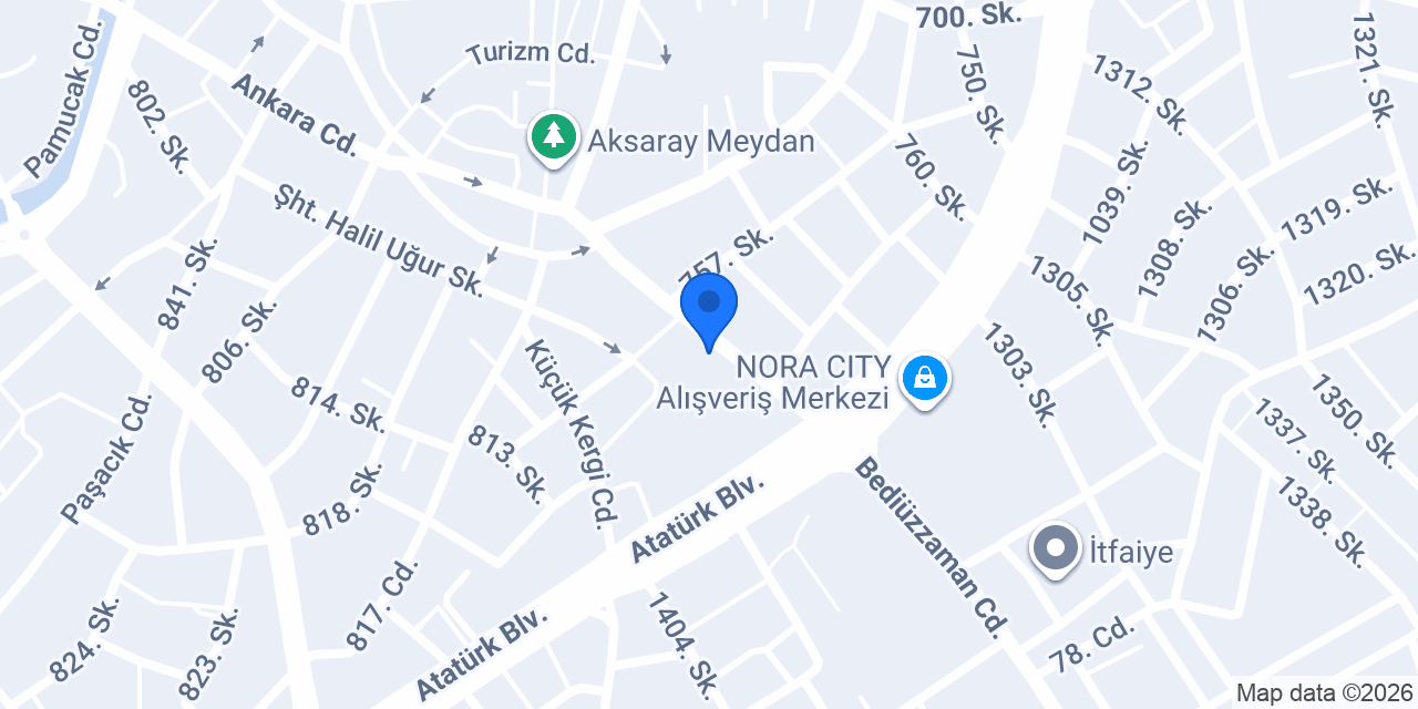 Seçil Optik Aksaray konumu