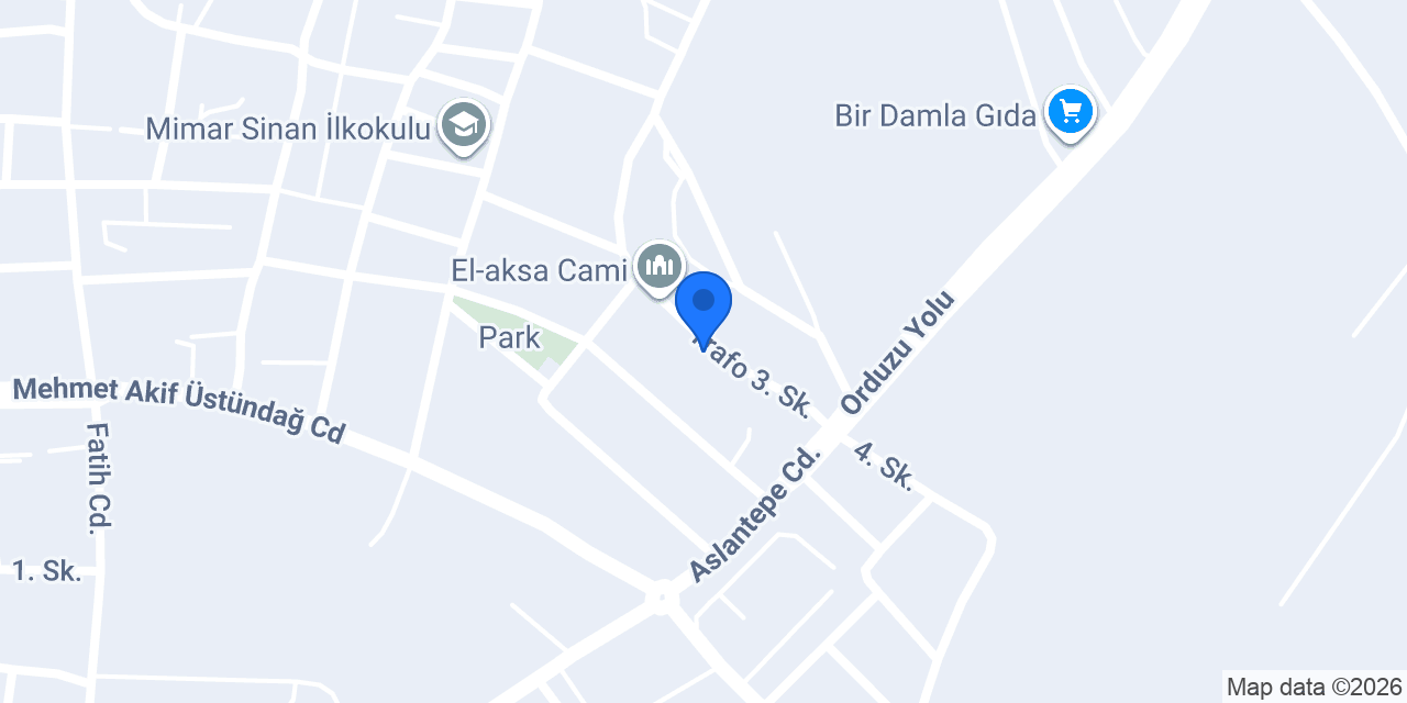 Köşk Plise Sineklik konumu