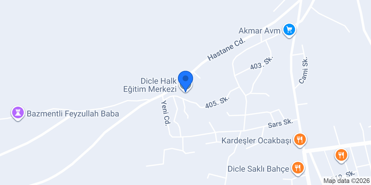 Dicle Halk Eğitim Merkezi konumu
