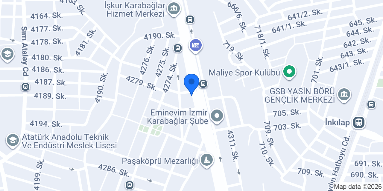 İzmir LAZZONI Mobilya konumu