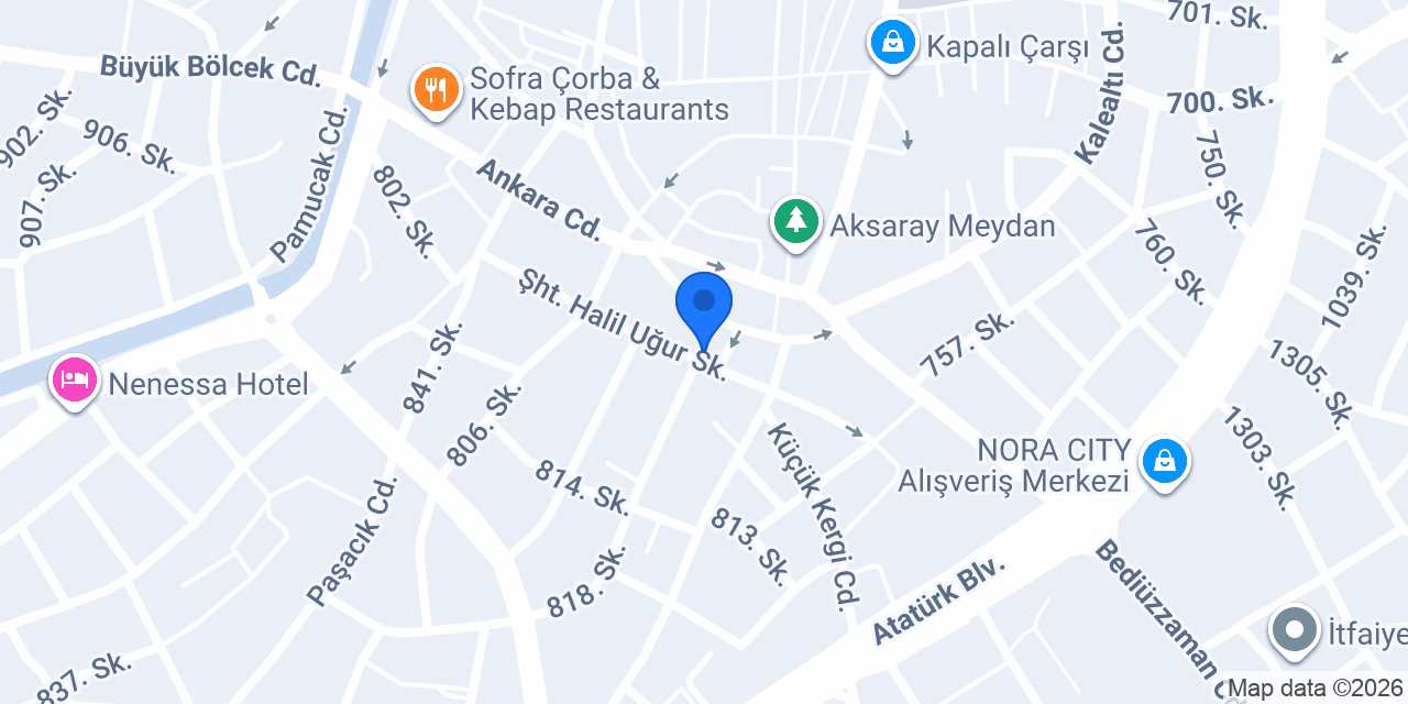 Mevlana Otel konumu