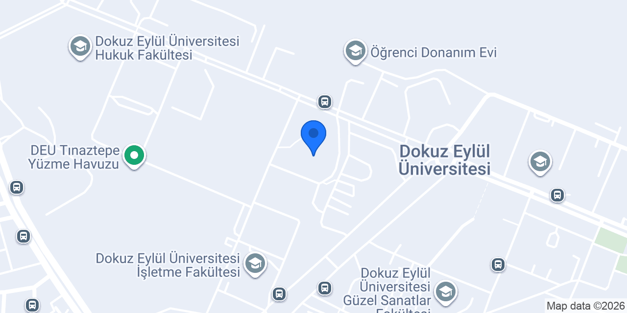 Dokuz Eylül Üniversitesi Prof. Dr. Fuat Sezgin Merkez Kütüphanesi konumu