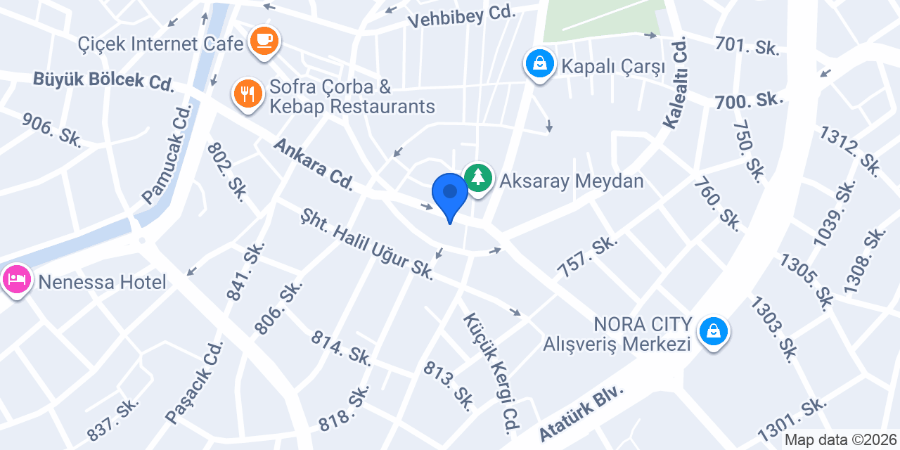 Şekerbank Aksaray Şubesi konumu