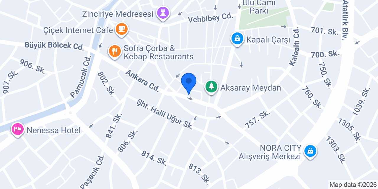 Katılımevim Aksaray Şubesi konumu