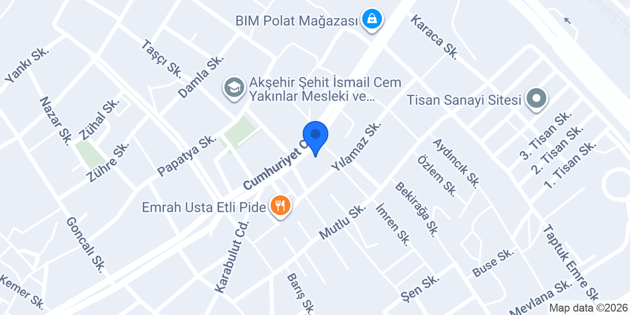 Akşehir Nasreddin Psikoteknik Merkezi konumu
