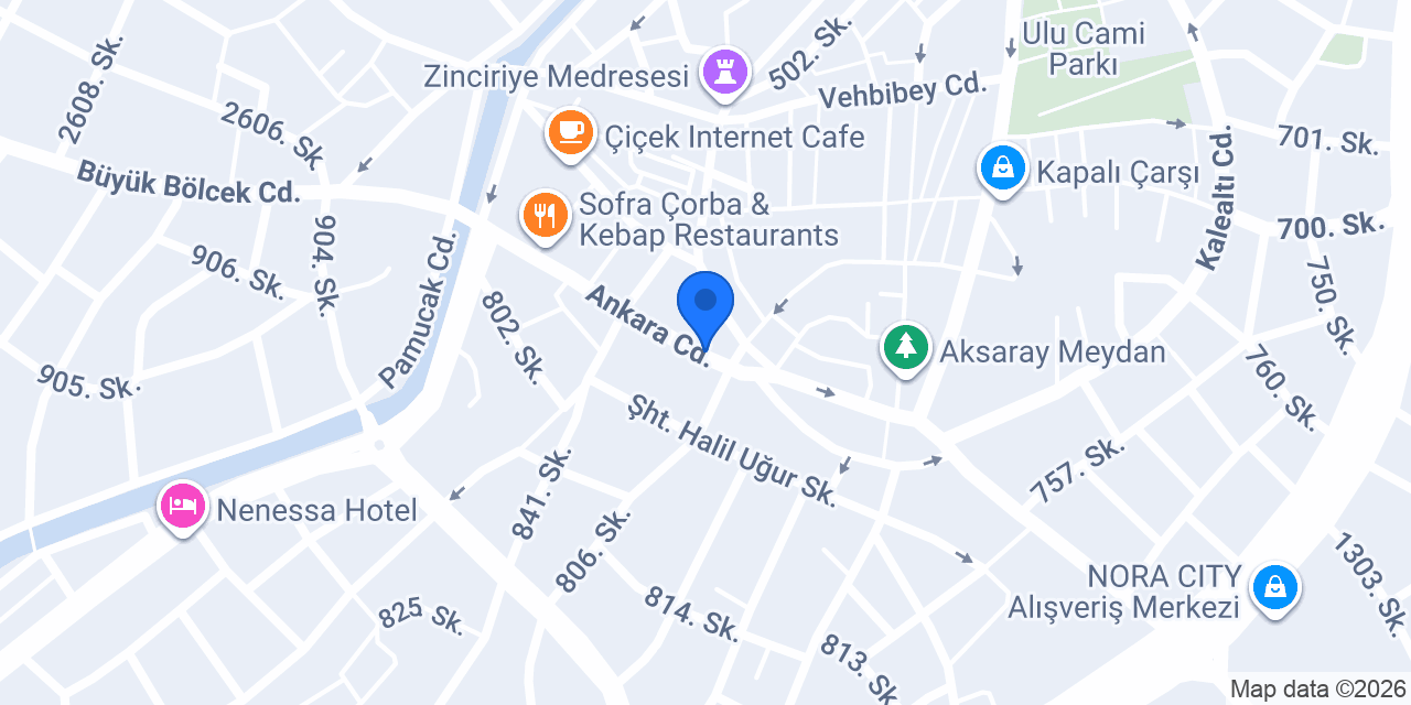 Osmanlı Optik Merkez Şube konumu