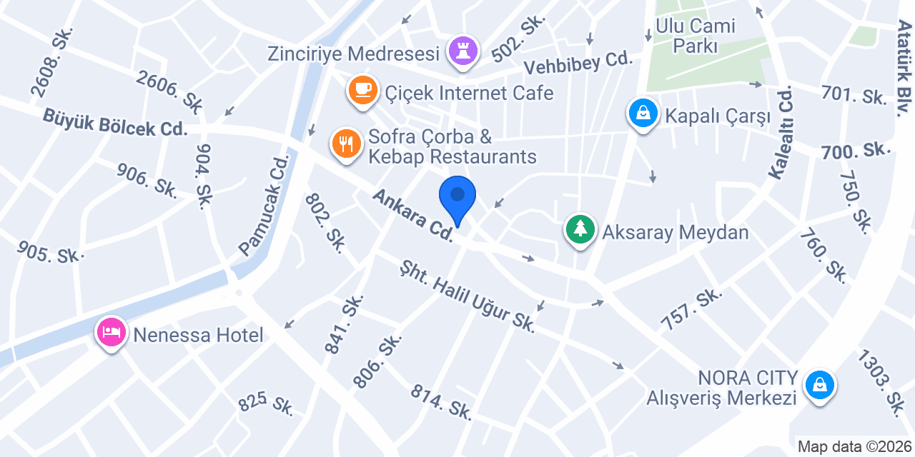 Ziraat Katılım Aksaray Şubesi konumu