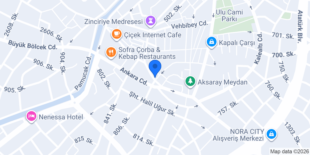 MSB HADRA TURİZM AKSARAY konumu