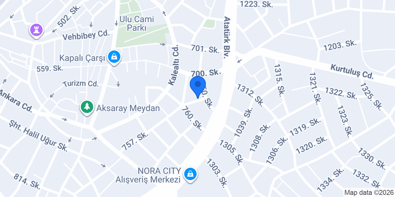RFK Sigorta Aksaray Merkez Şubesi konumu