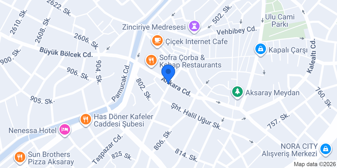 Vodafone Cep Merkezi konumu