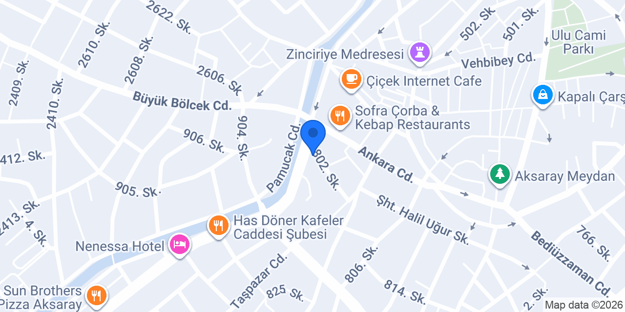 Hot Döner Aksaray konumu