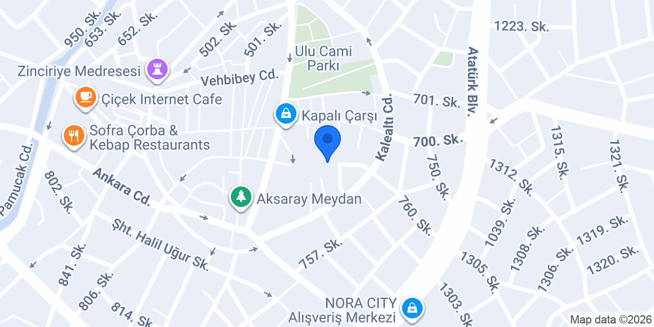 Aksaray Korniş konumu
