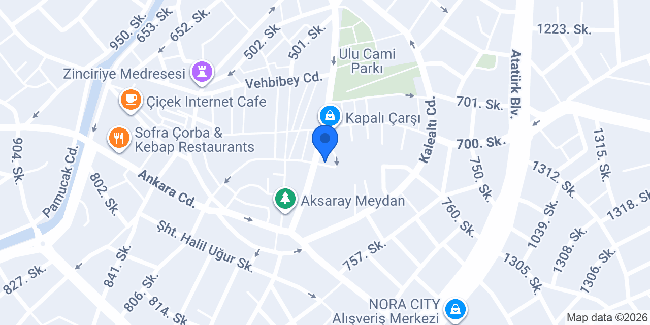 TEB Aksaray Şubesi konumu