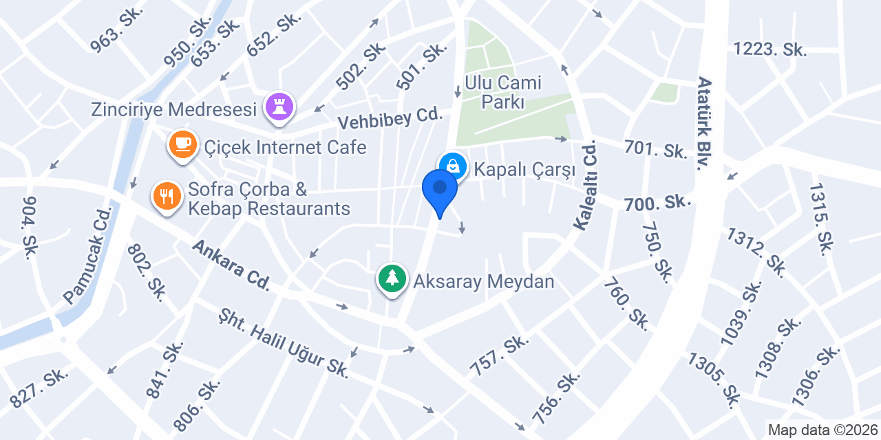 QNB Aksaray Şubesi konumu