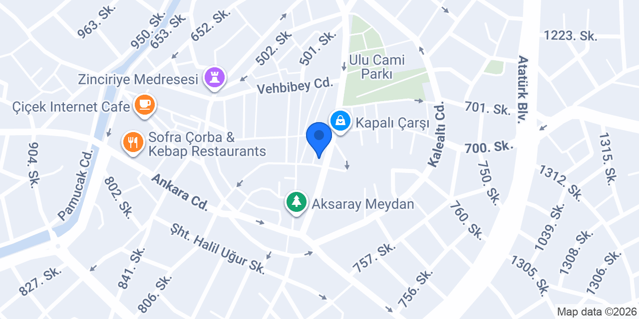 Türkiye İş Bankası Meydan/Aksaray Şubesi konumu