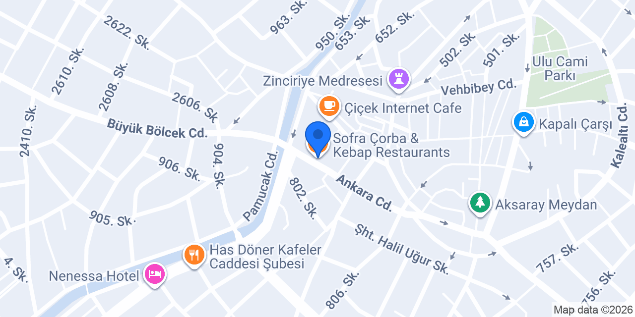 Sofra Çorba & Kebap Restaurants konumu