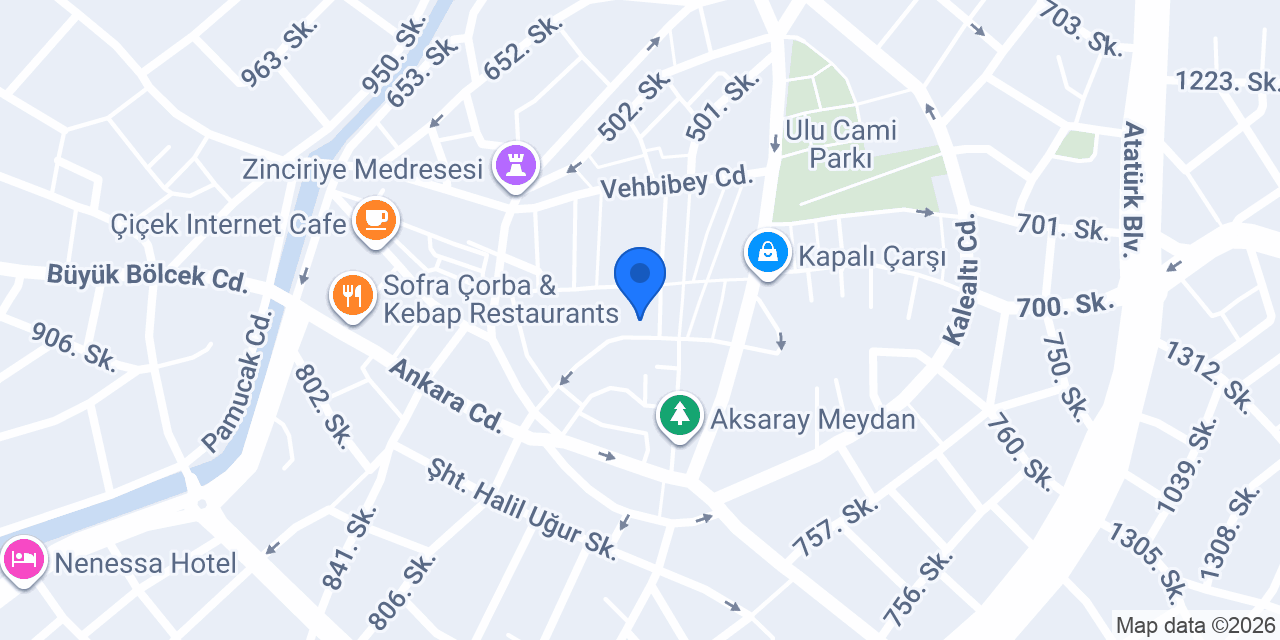Yapı Kredi - Aksaray Şubesi konumu