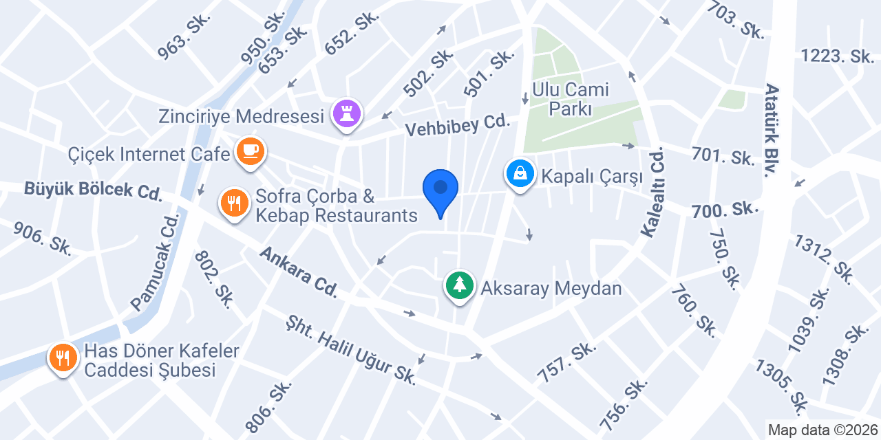 Aksaray Kuyumculuk konumu