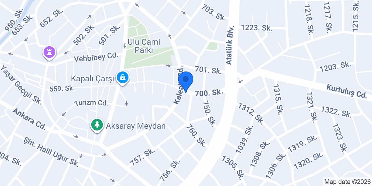 Aksaray Medine Pazarı konumu