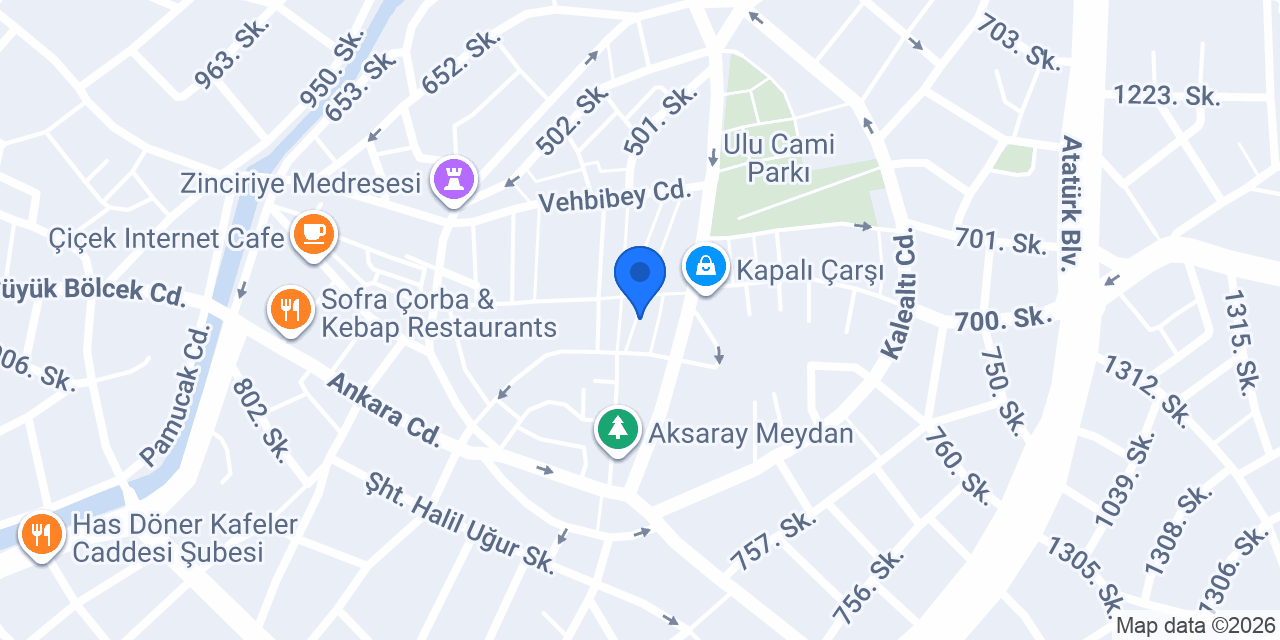 Kapalı Çarşı konumu