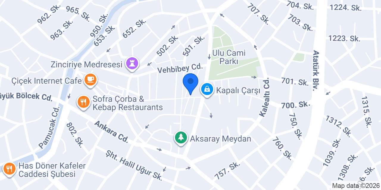 Özbek Kuyumculuk konumu