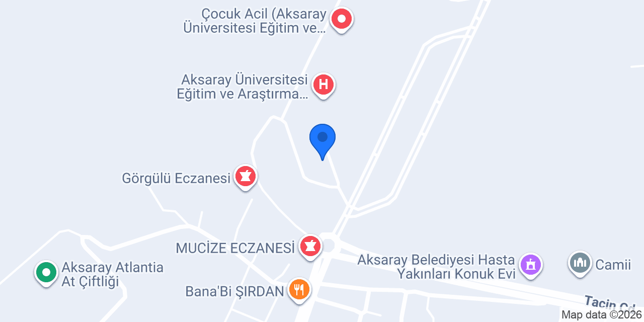 7/24 Taksi Hizmeti Hastane konumu