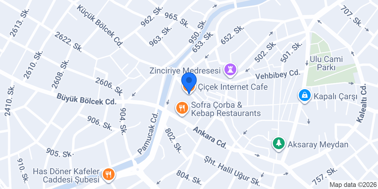Çiçek Internet Cafe konumu