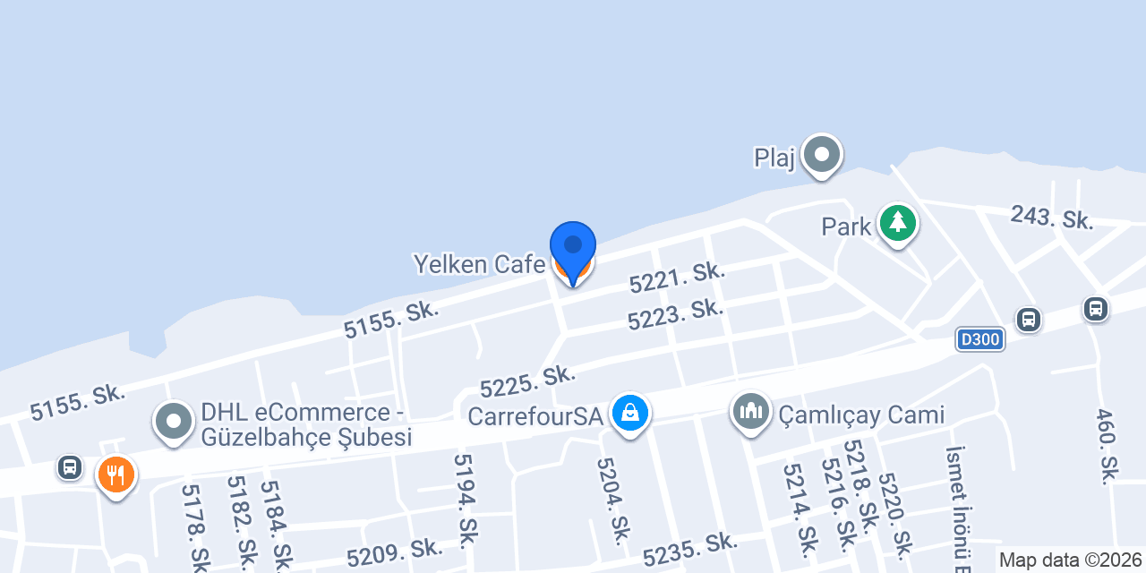 Yelken Cafe konumu