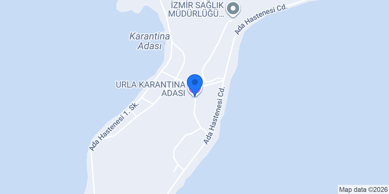 URLA KARANTINA ADASI konumu