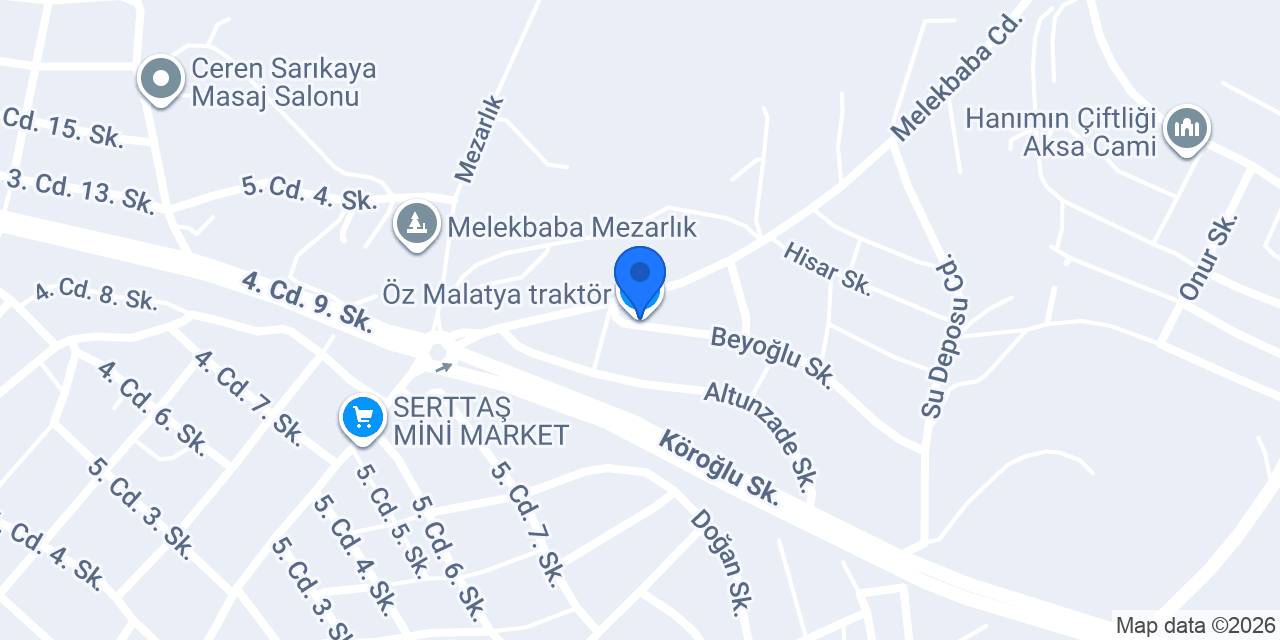 Öz Malatya traktör konumu
