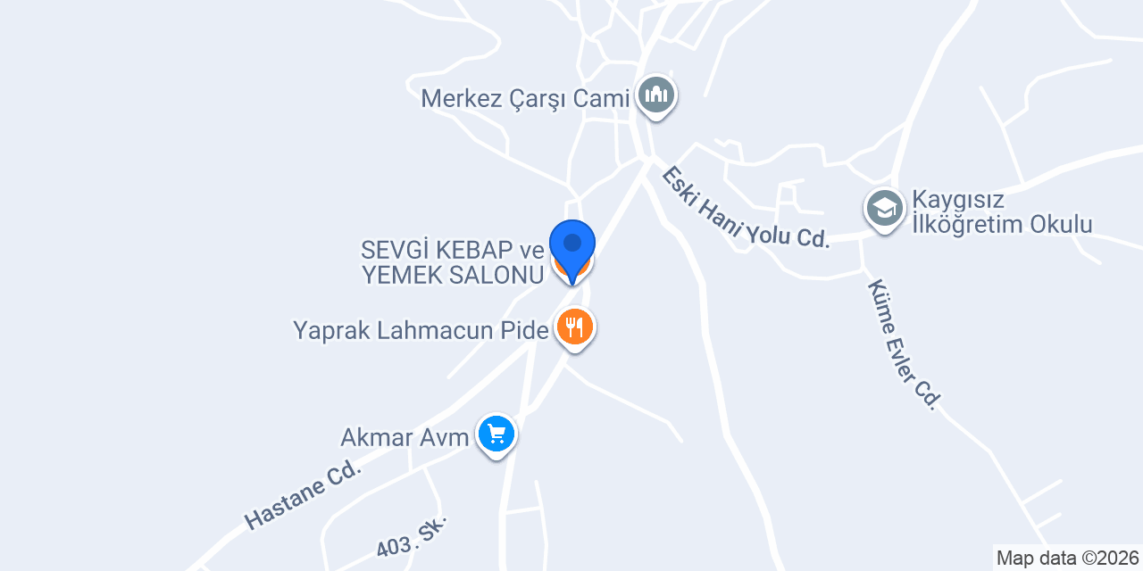 SEVGİ KEBAP ve YEMEK SALONU konumu