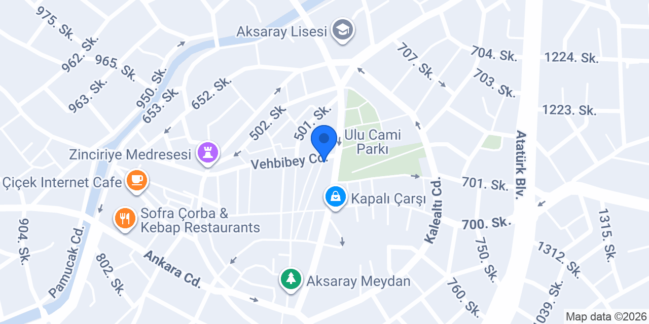 Altınsoy Kuyumculuk-Aksaray konumu