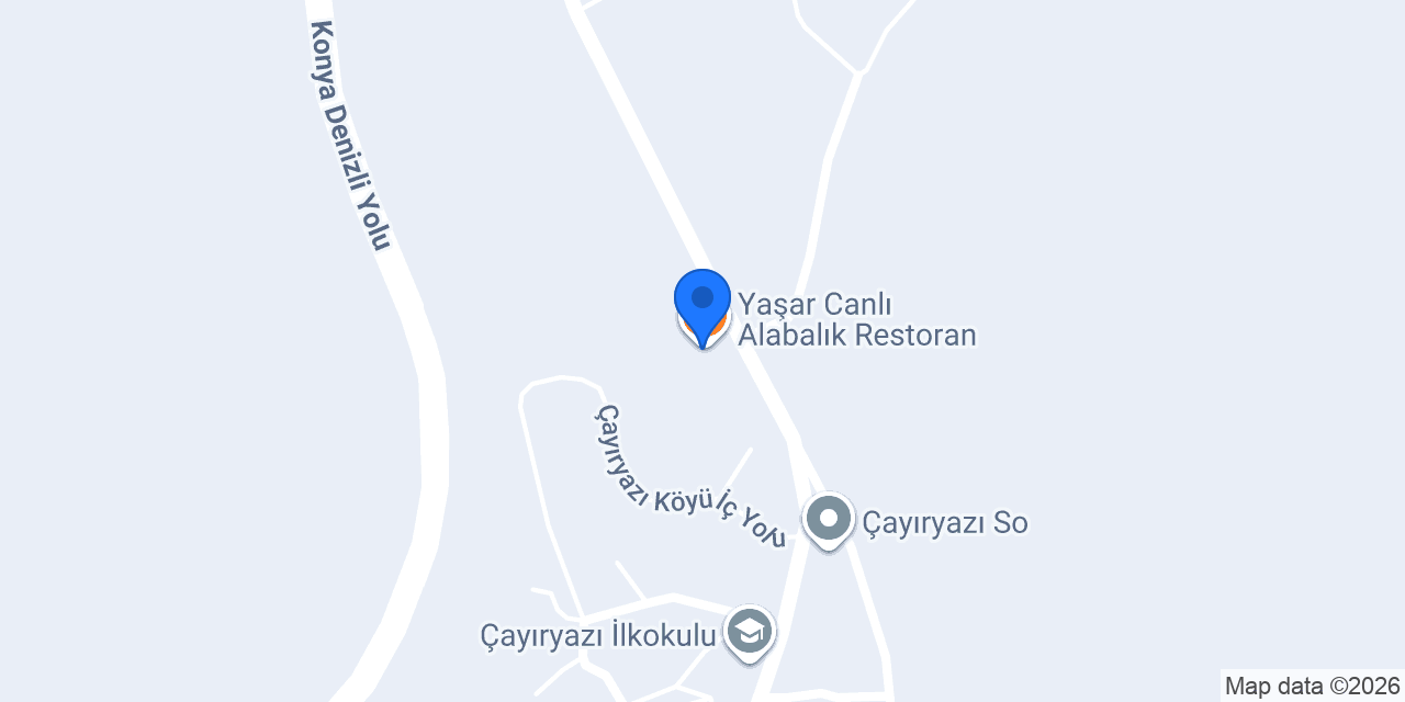 Yaşar Canlı Alabalık Restoran konumu