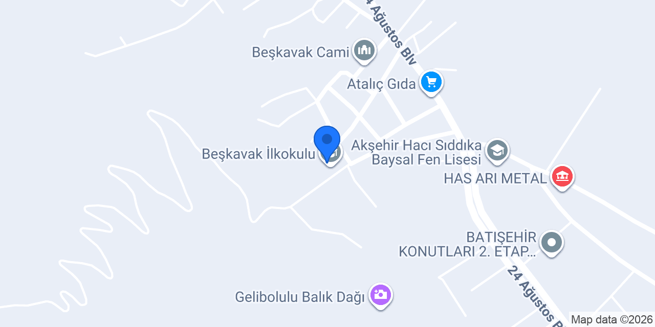 Beşkavak İlkokulu konumu