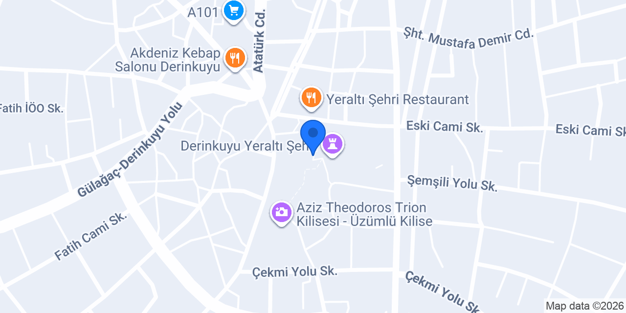 Ptt-derinkuyu Şubesi konumu