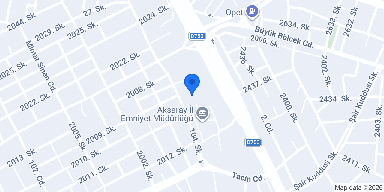 Aksaray İl Millî Eğitim Müdürlüğü konumu