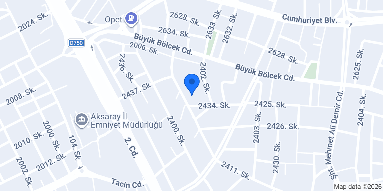 Öztürk tekstil iş elbiseleri konumu