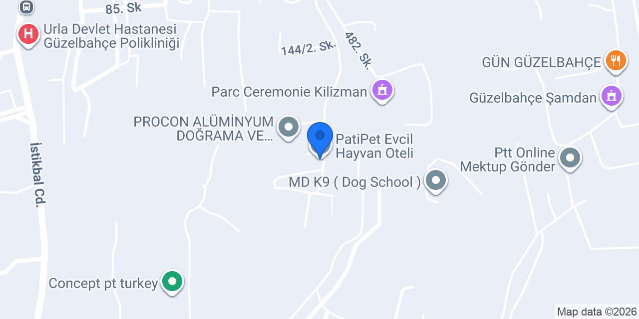 PatiPet Evcil Hayvan Oteli konumu