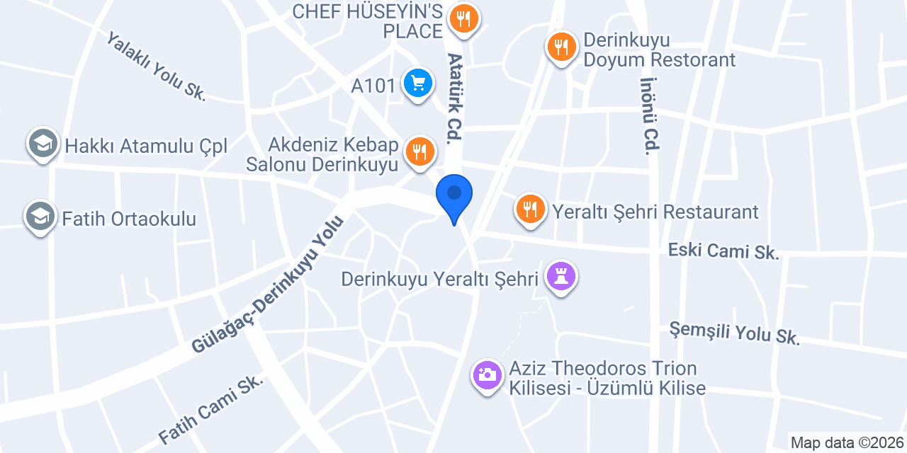 Derinkuyu Otel Aydın konumu