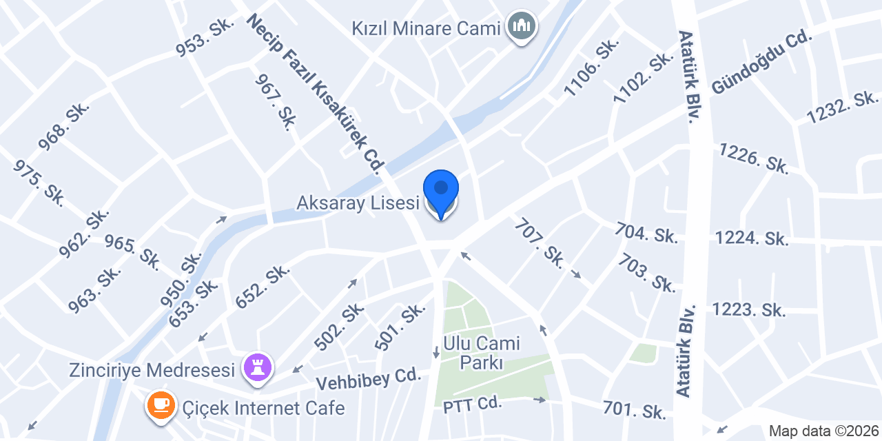 Aksaray Lisesi konumu