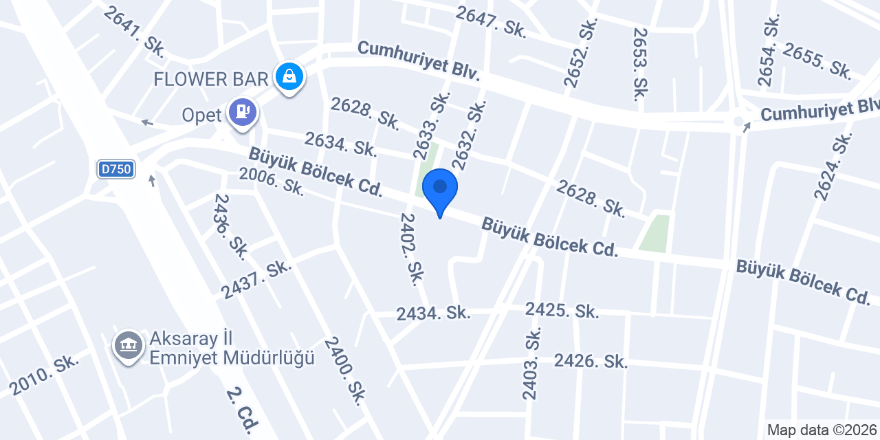 Aksaray Üçler konumu