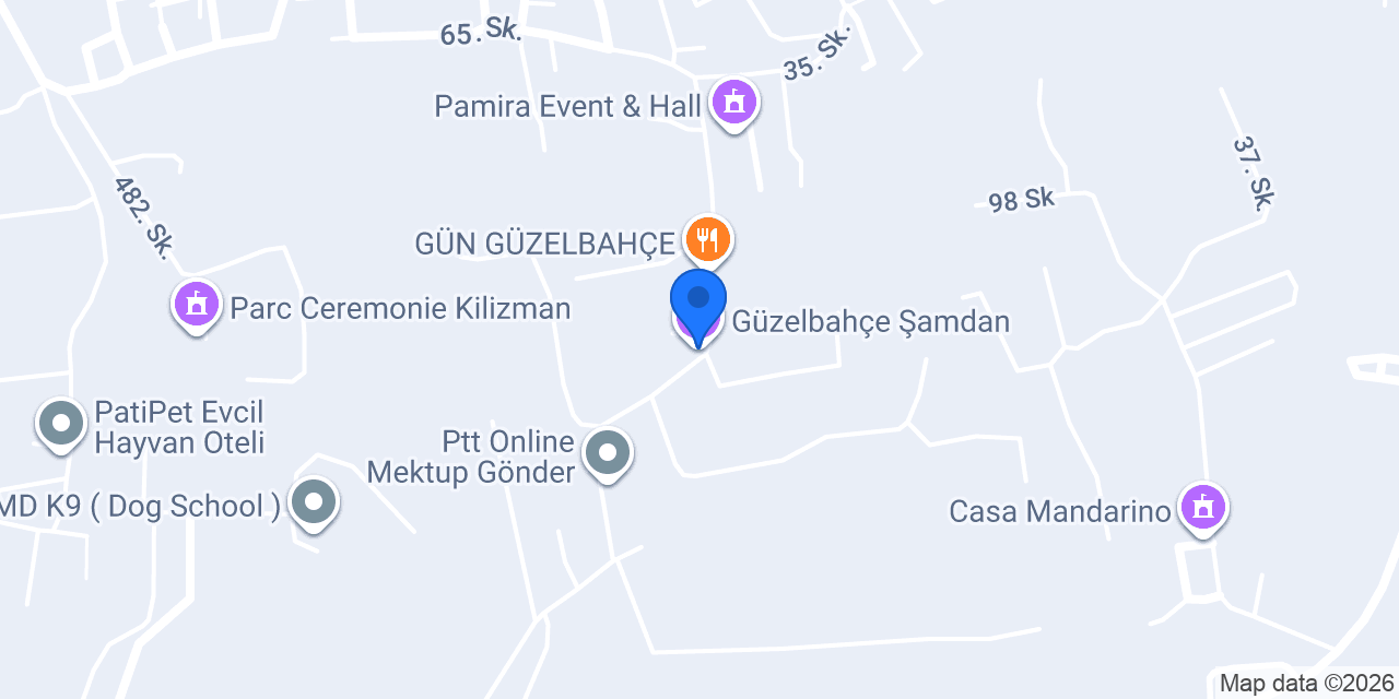 Güzelbahçe Şamdan konumu