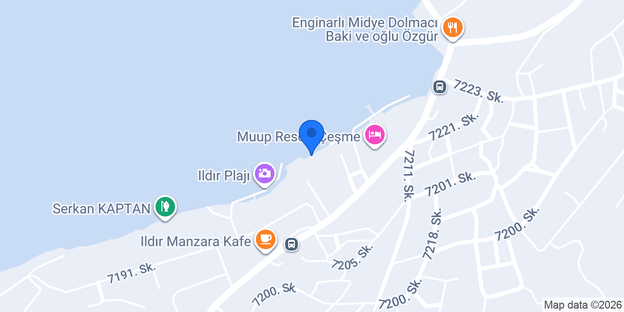Çeşme ıldırı Özgün Kaptan konumu