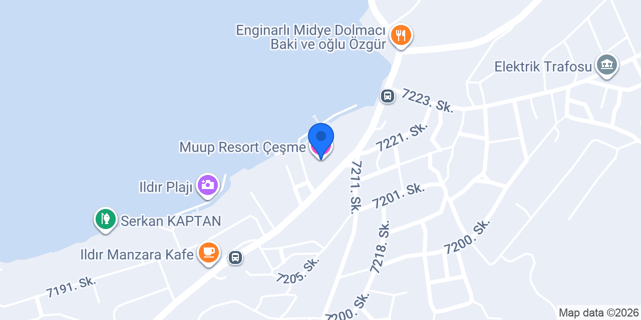 Muup Resort Çeşme konumu
