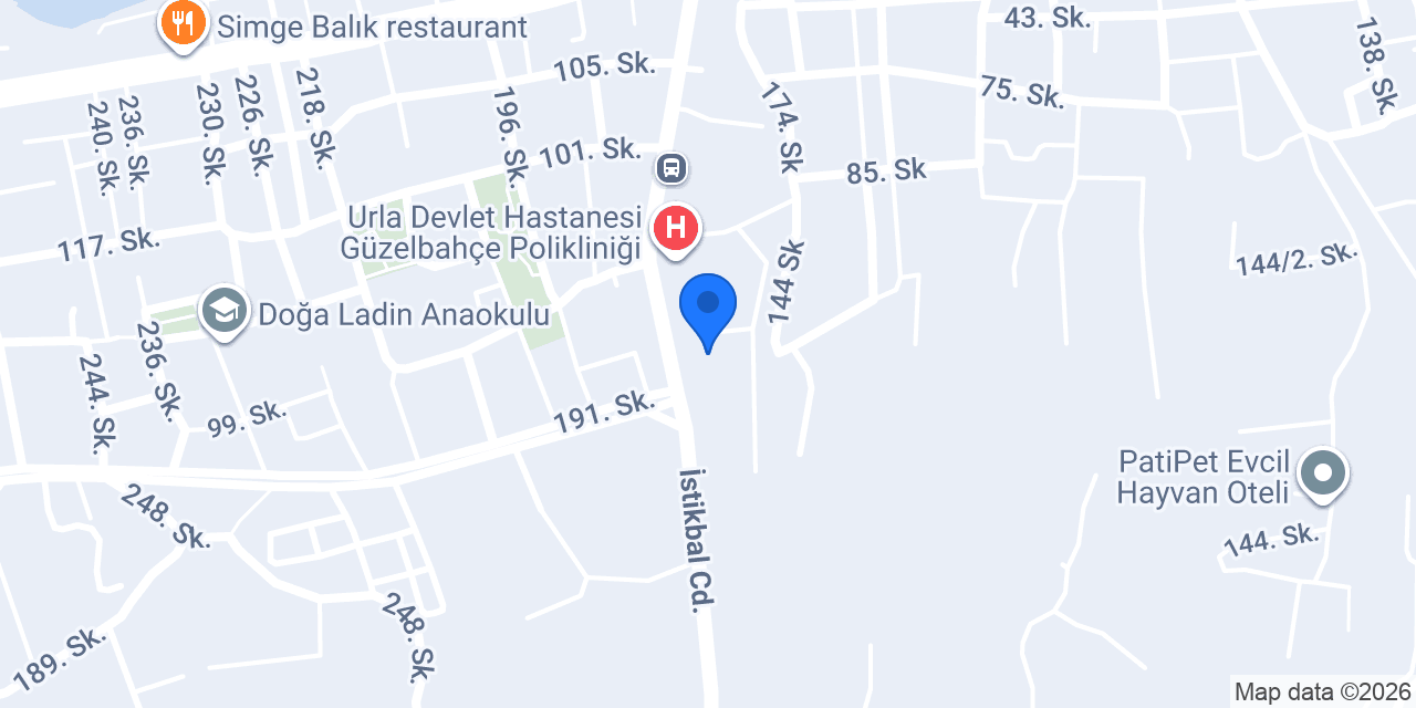 Güzelbahçe İlçe Emniyet Müdürlüğü konumu
