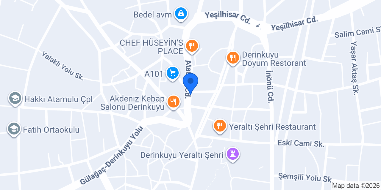 Hatay İskenderun döner Derinkuyu konumu