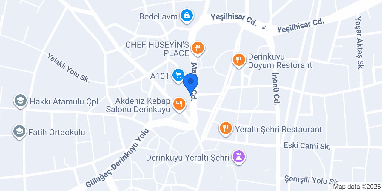 Derinkuyu Çorba - Et İskender, Şırdan, Mumbar konumu